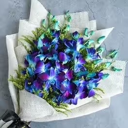 Blue Orchids N Pineapple Cake